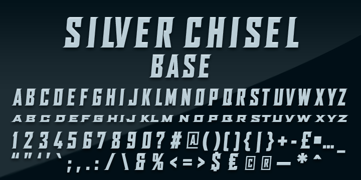 Beispiel einer SILVER CHISEL-Schriftart #14